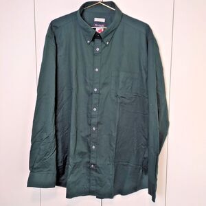 NEW Jos A Bank Dress Shirt XL Tailored Fit Stretch Hunter Green